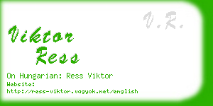 viktor ress business card